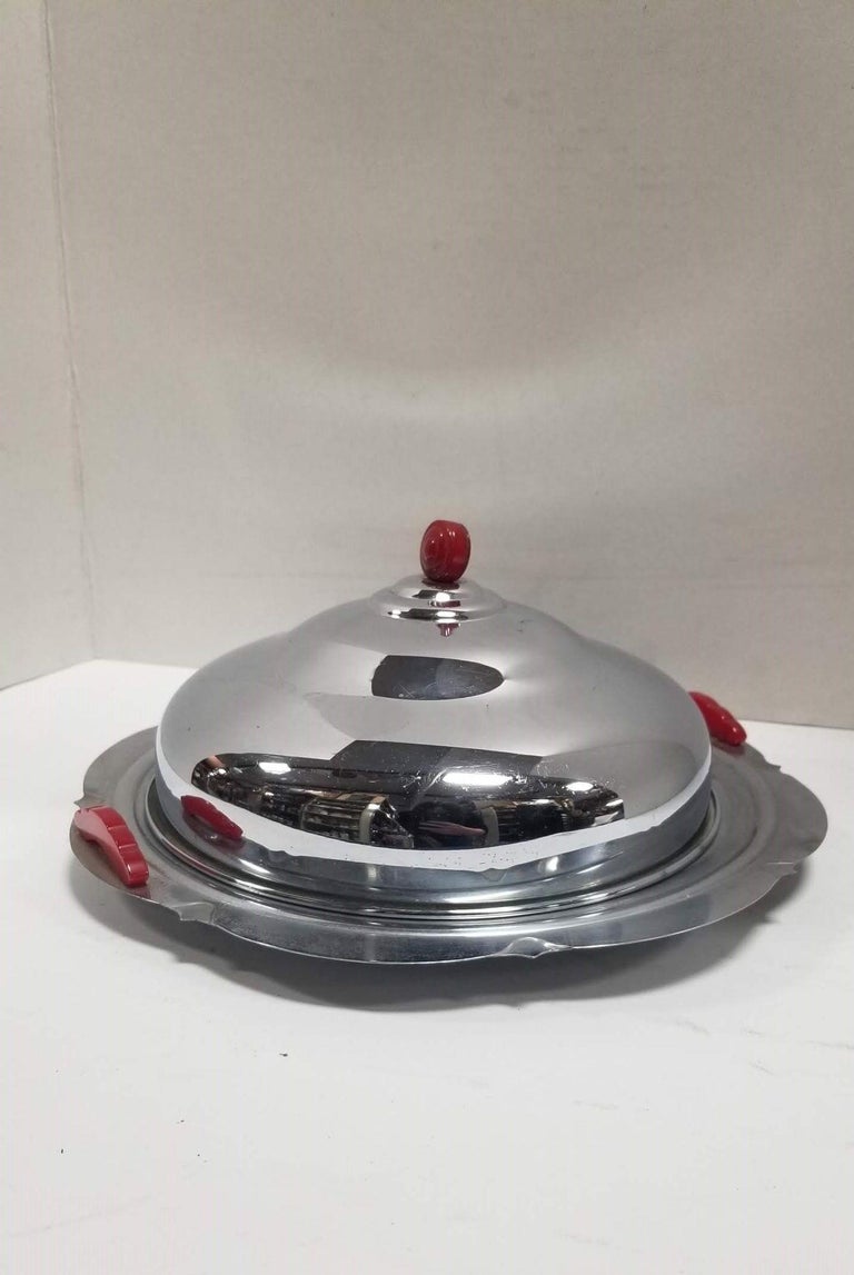 Midcentury Chrome Serving Tray