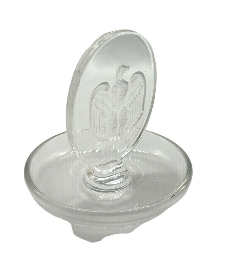 Vintage Lalique Crystal Pin Ring Dish Tray