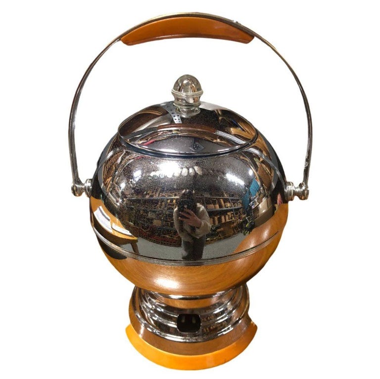 Art Deco Chrome & Bakelite Coffee Percolator by Manning Bowman