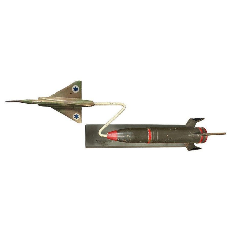 Mid-century Kfir Jet Fighter Prototype Desk Model Israeli Air Force