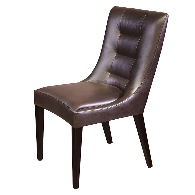 Dakota Jackson Pull Up Leather Side Chair
