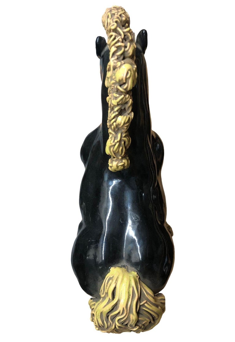 Midcentury Studio Art Pottery Clydesdale Horse