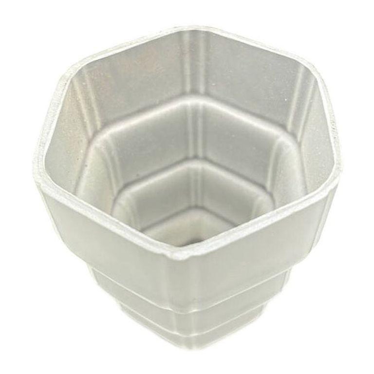 French Stepped Art Deco Frosted Glass Ceiling Shade by Vianne