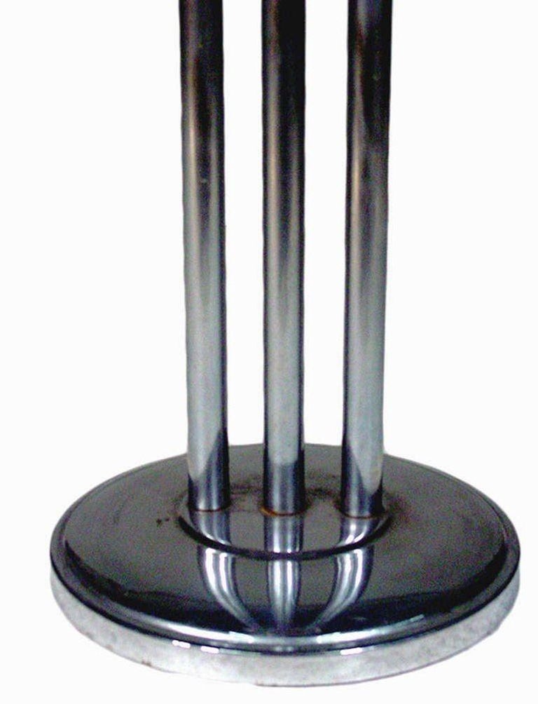 Chrome Streamlined Side Table with Tubular Legs