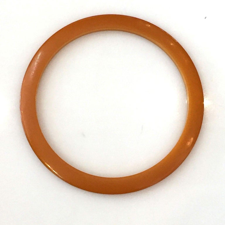 Authentic Art Deco Butterscotch Amber Bakelite Bangle Bracelet