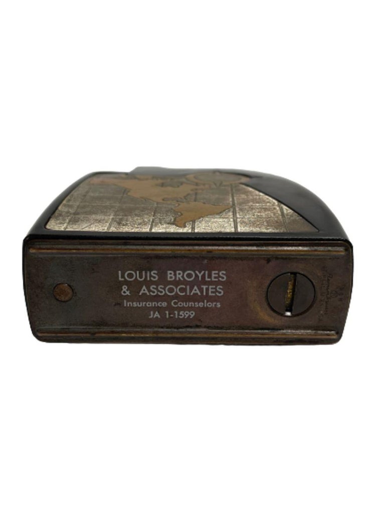 Rare Copper World Table Lighter by Broyles & Associates. circa 1964
