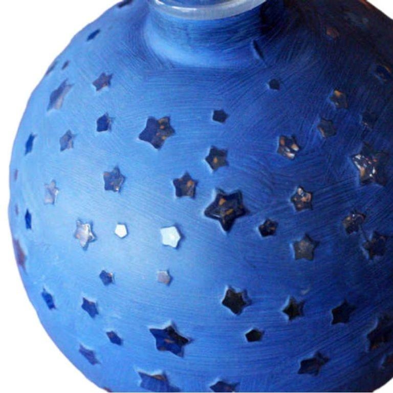 Rare Huge 10.5 inch Lalique "Stars" Dans la Nuit Post-War Factice Perfume Bottle