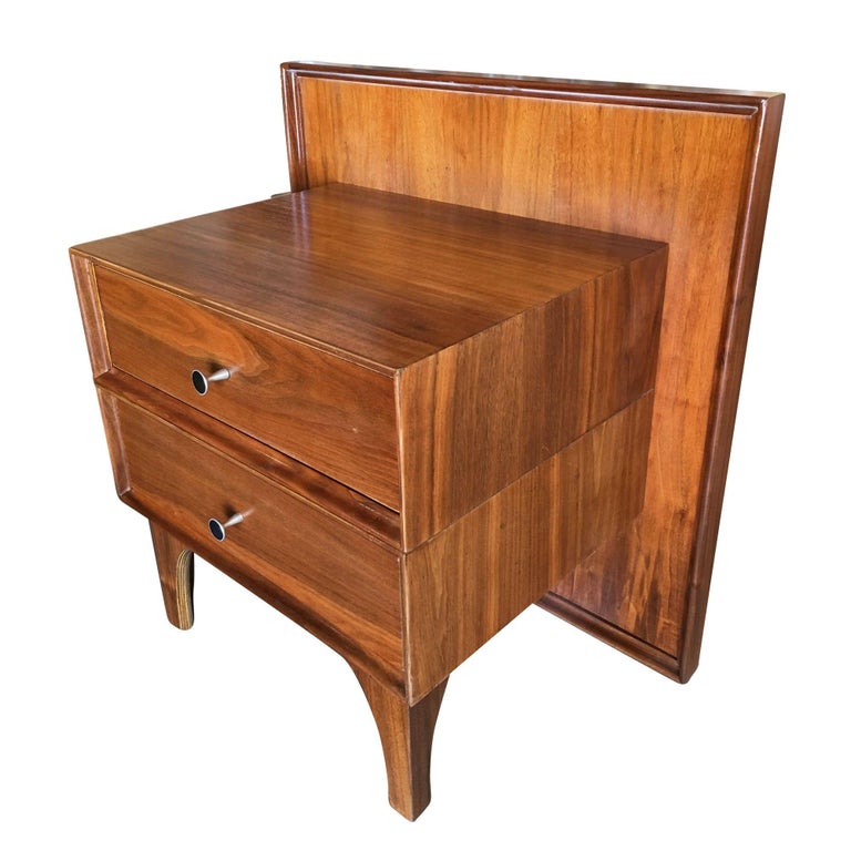 Custom Walnut Bedroom Nightstand by Glenn of California