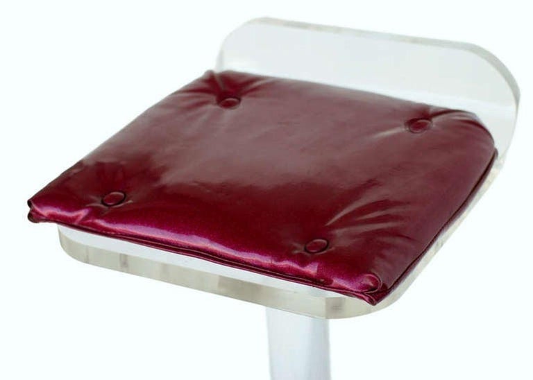 Postmodern Lucite Bar Stools set of Four