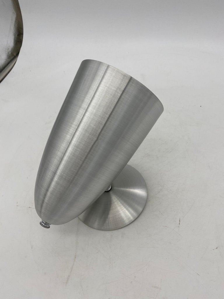 Mid Century Spun Aluminum Torchiere Wall Sconce, Unused Old Stock