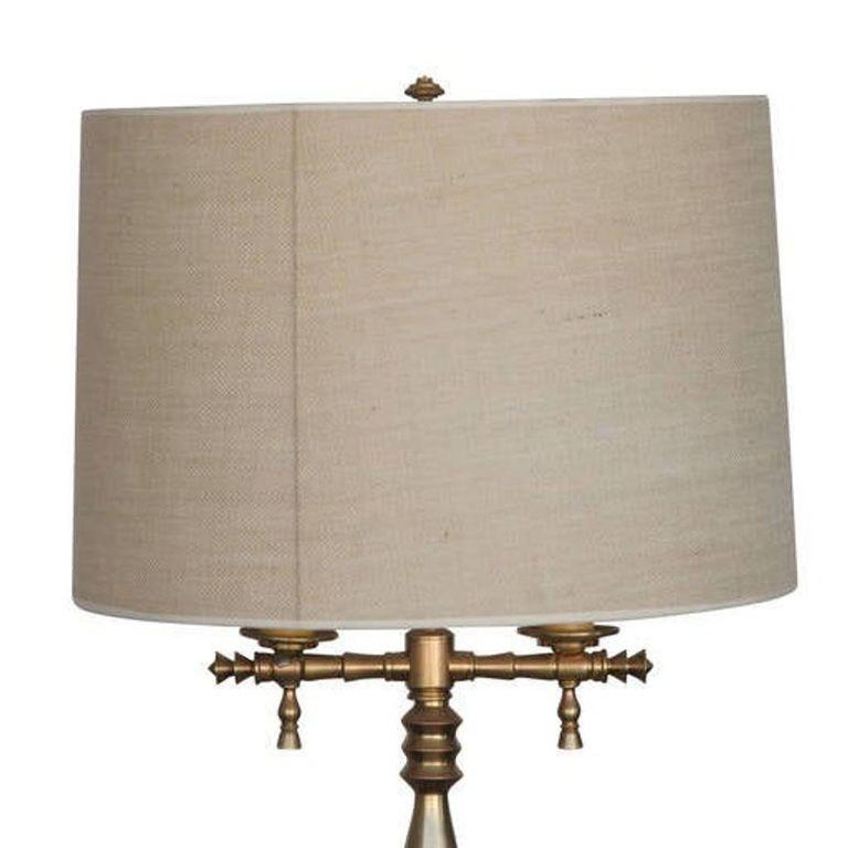 Hollywood Regency Gold-Plated Bronze Floor Lamp
