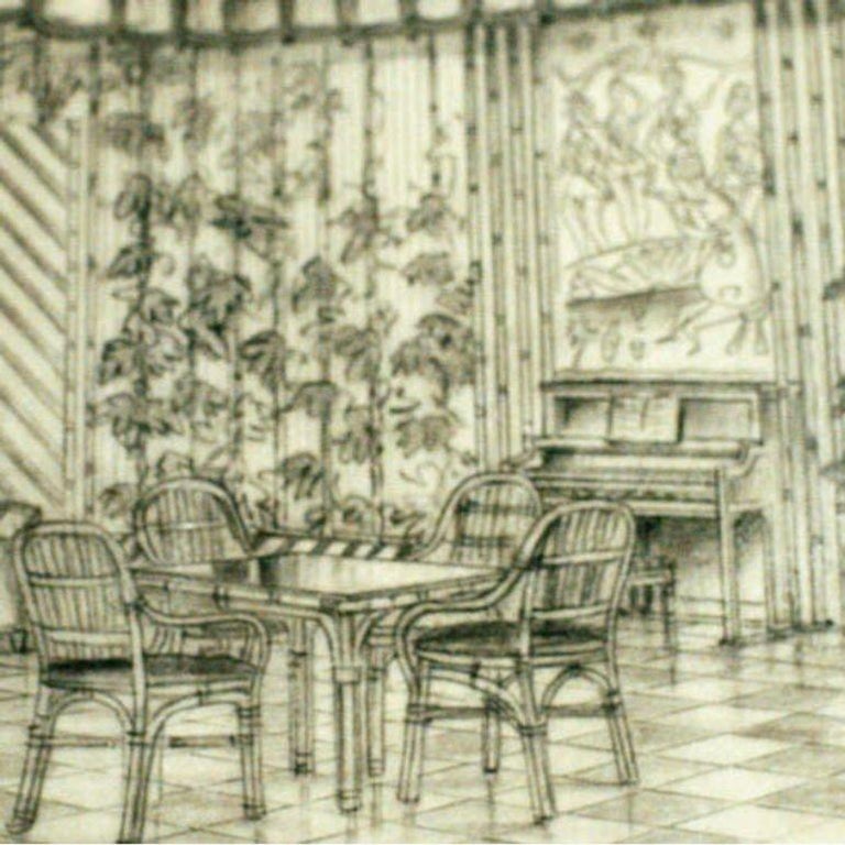 1955 Tropical "Private Lodge & Lounge" Architectural Prepared by Rucker Fuller