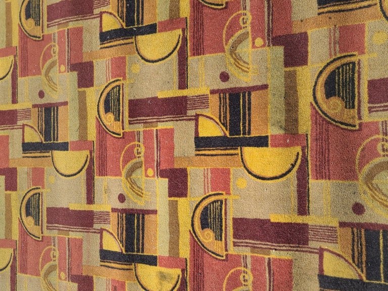 Large 22.7' Art Deco Edward Fields Style Area Rug from the Queen Mary