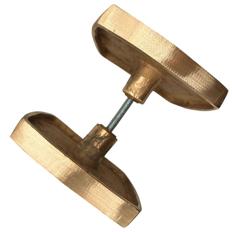 Paul Evans Style MCM Brutalist Bronze Door Handle Pull Pair, 2 Sets Available