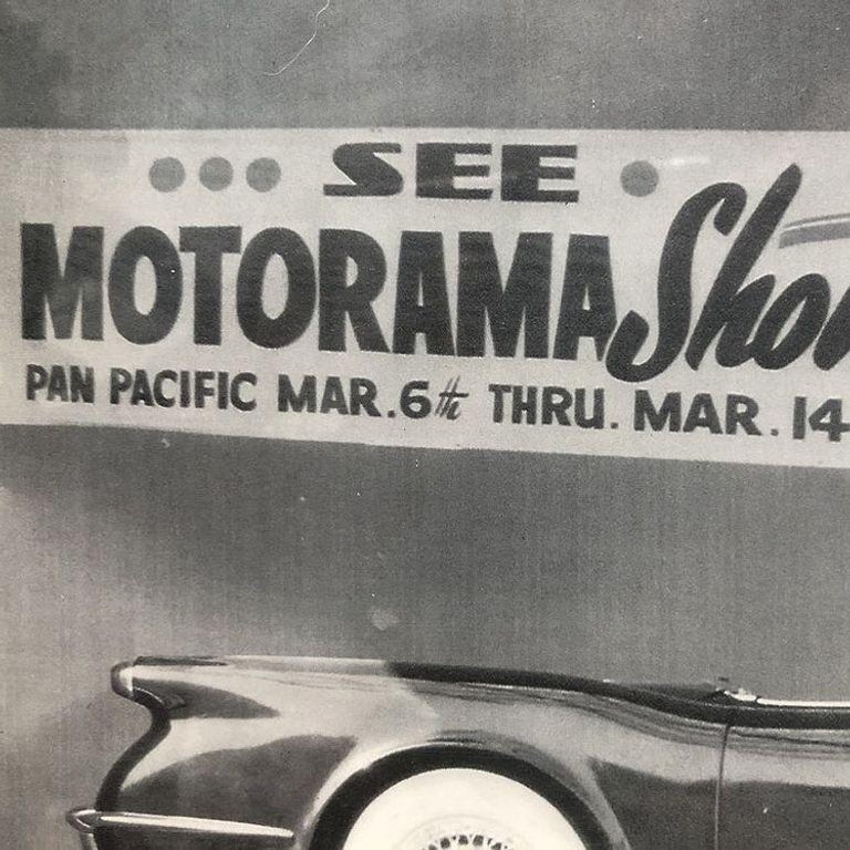 Mid-century GM Chevrolet Corvette Black & White Lithograph Print in Frame