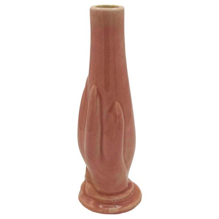 6"Tall Pink Maroon Mid-century "ALC" Vase by Lorle Pottery