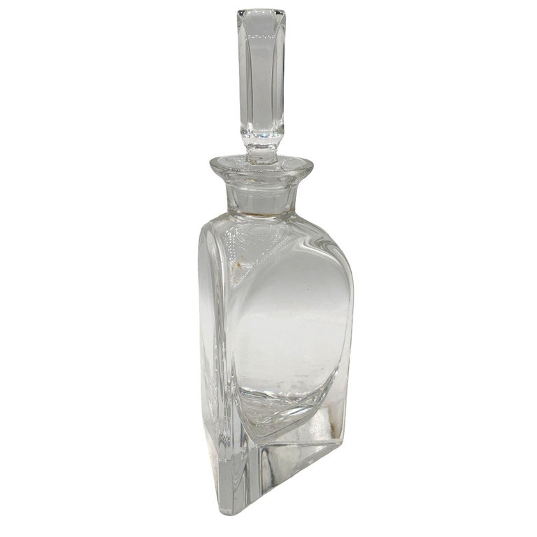 Early Mid-Century Decorative Italian Crystal Whisky Liquor Decanter, 1940