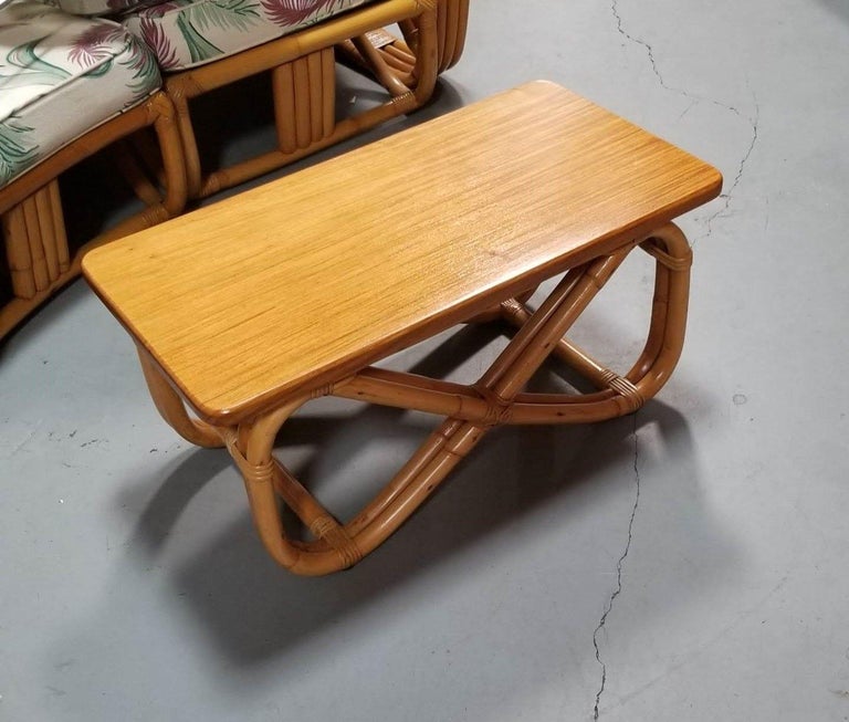 Restored Paul Frankl Double Strand Figure Eight Legs Mahogany Coffee Table