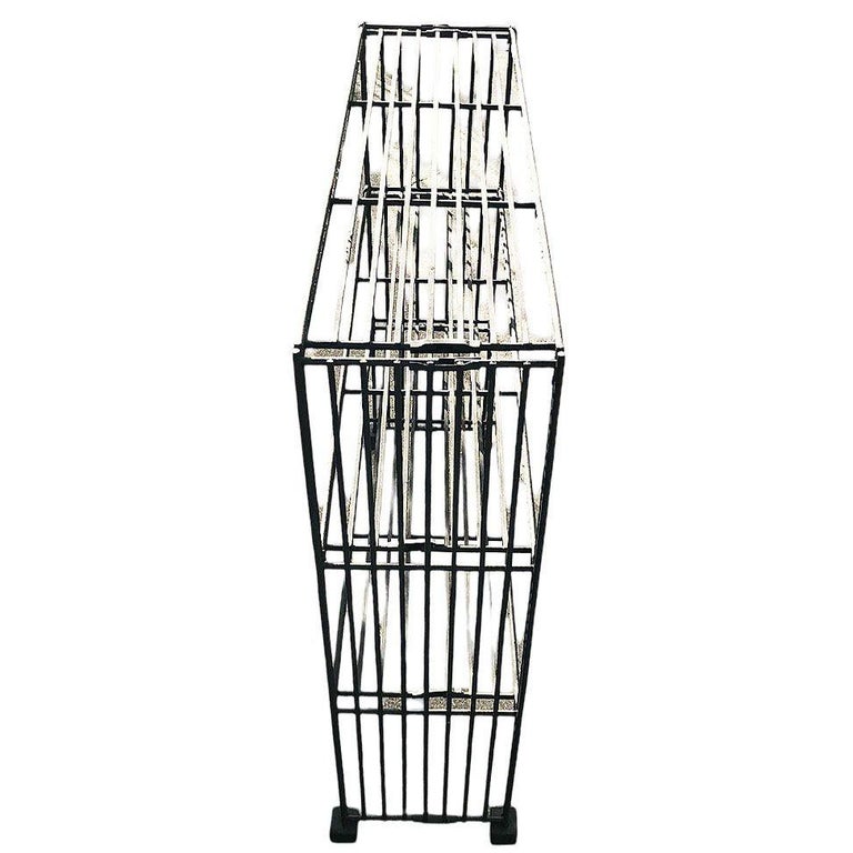 Mid-Century 3-Tier Iron Wire Art Display Shelf Bookshelf