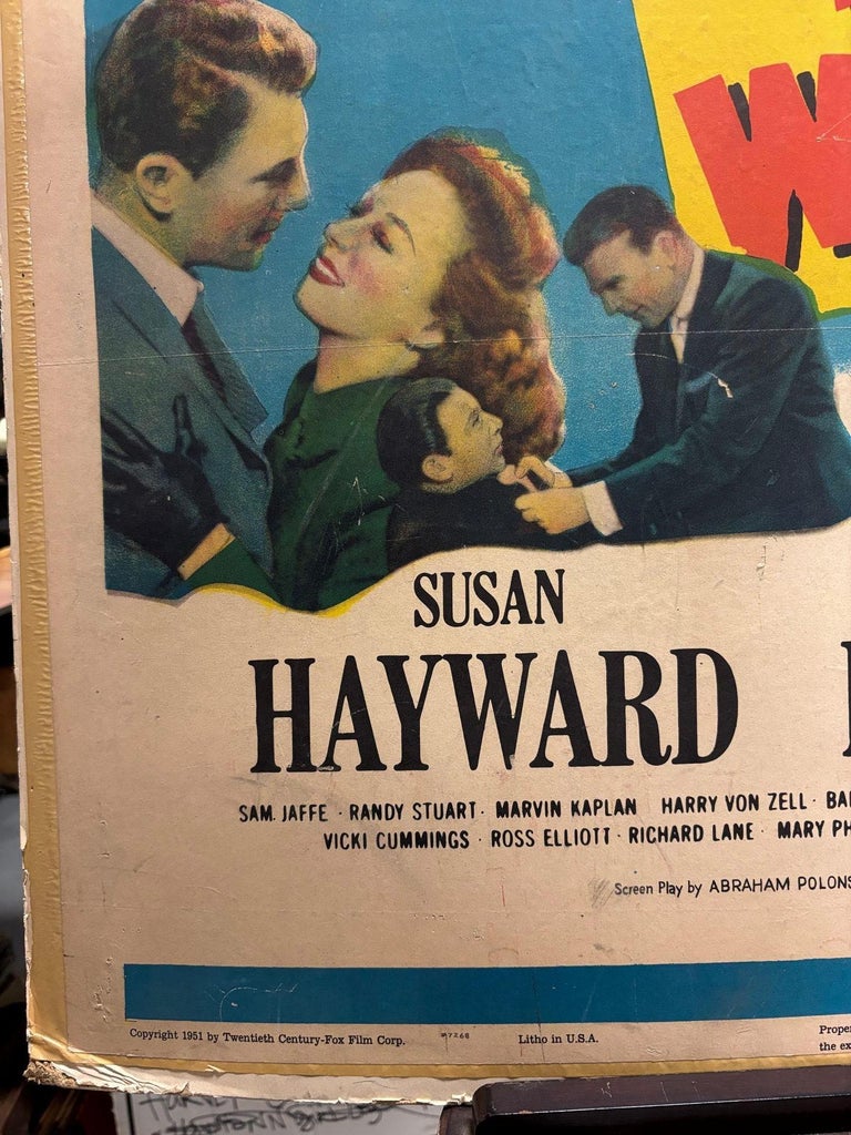 Original 1951 This Is My Affair, "I Can Get It For You Wholesale" Film Poster