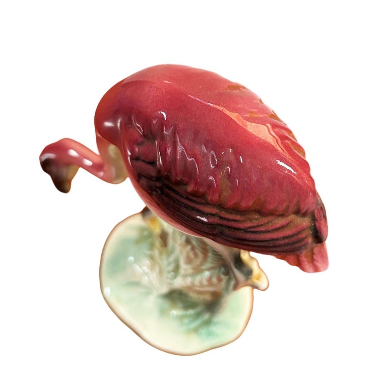 MCM California Pottery Ceramic Grazing Tropical Pink Flamingo Figurine Statue