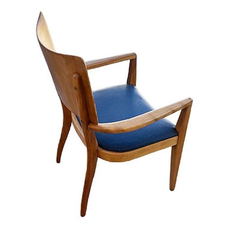 Restored Mid-century "Stingray" Birch Armchair Dining Chair by Heywood Wakefield