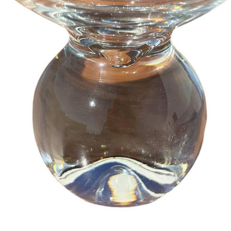 Post-Modern Polish Art Glass Double Bubble Ball Bud Vase by Studio Nova