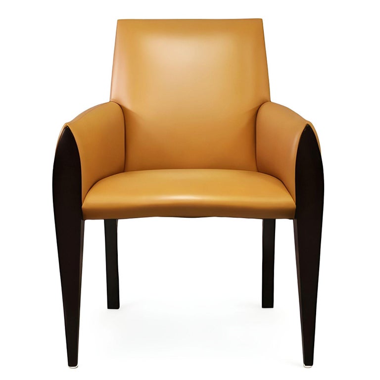 Dakota Jackson "Ke-Zu" Camel Leather Armchair
