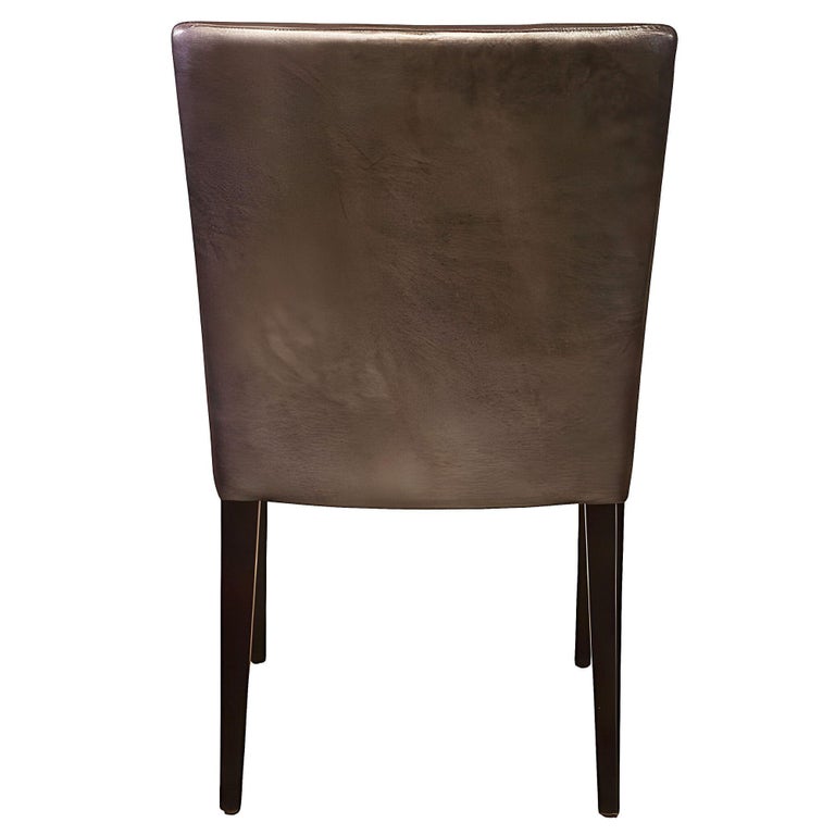Dakota Jackson Pull Up Leather Side Chair