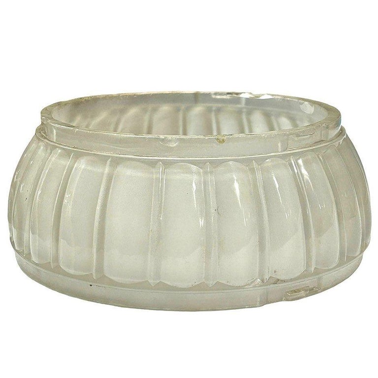 Art Deco Frosted Glass Ceiling Pendant Center Ring Shade