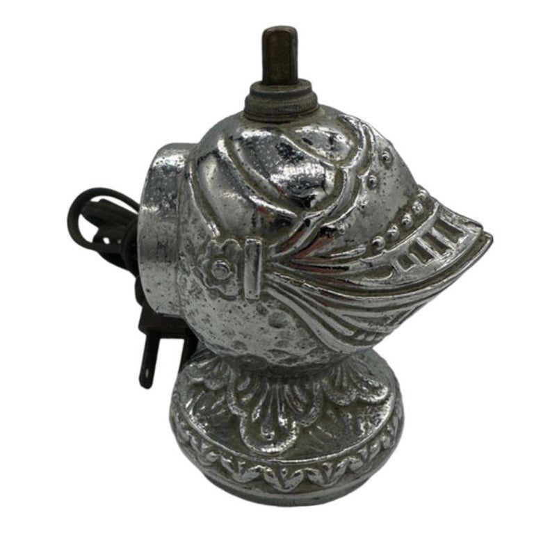 Medieval Knight Helmet Chrome Eletric Lighter by Omsco