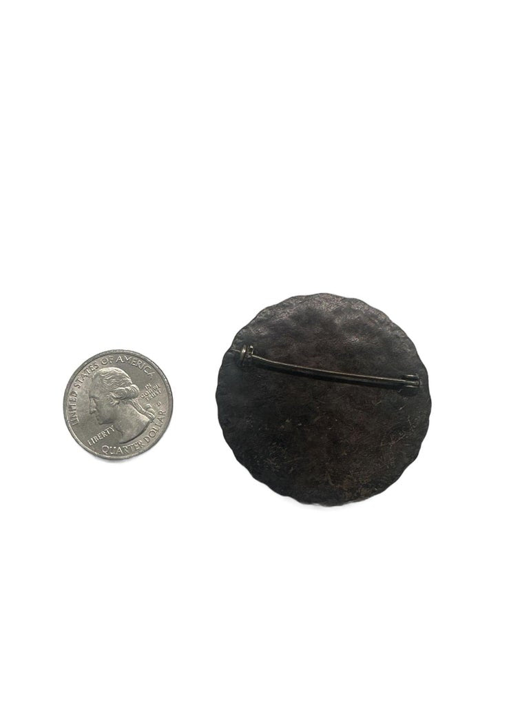 Art Deco Egyptian Revival Copper Isis Hammered Pin