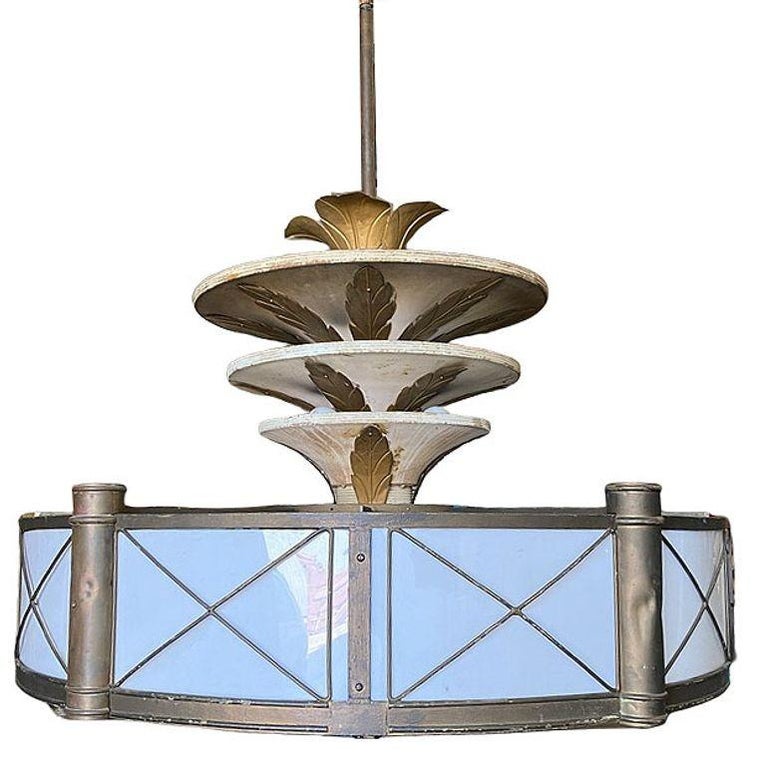 Grand Hollywood Theater 32 Light Chandelier with Palm Motif