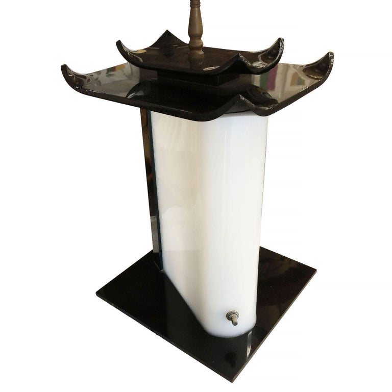 Midcentury Arabian Inspired Lucite Sculptural Lamp by Moss