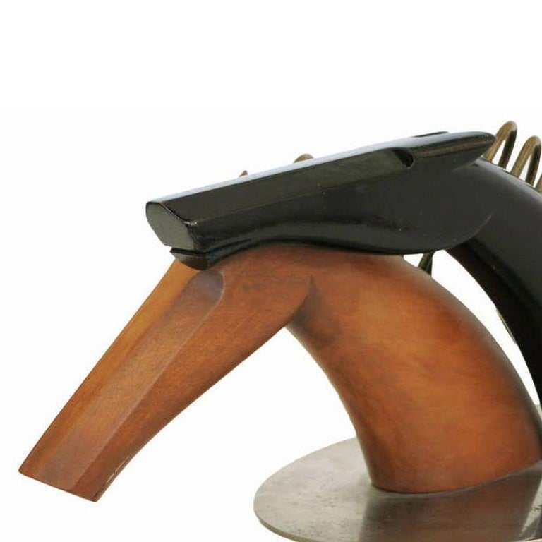 Art Deco Hagenauer Style Carved Horses by Sier Kunst
