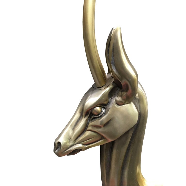 Modernist Anodized Aluminum Gazelle Wall Sculpture Pair by Pendergast