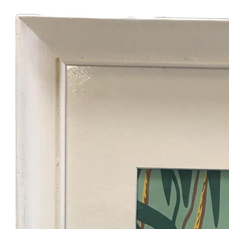 Post War Hawaiian Airbrush Zebra in Original Frame w/ large Mat, Pair