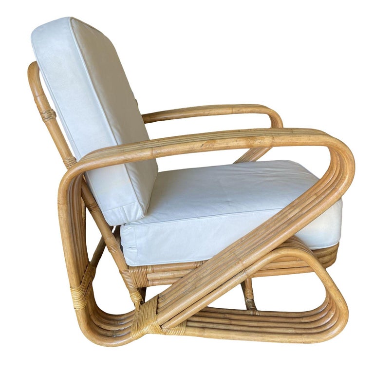 Restored 5-Strand 'Double Triangle' Lounge Chair W/ Floating Seat