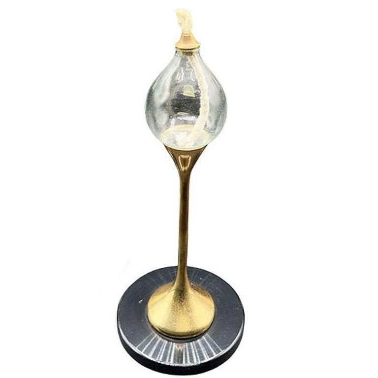 German Brass "Clear Drops" Oil Lamp Candlestick by Freddie Andersen, Set of 3
