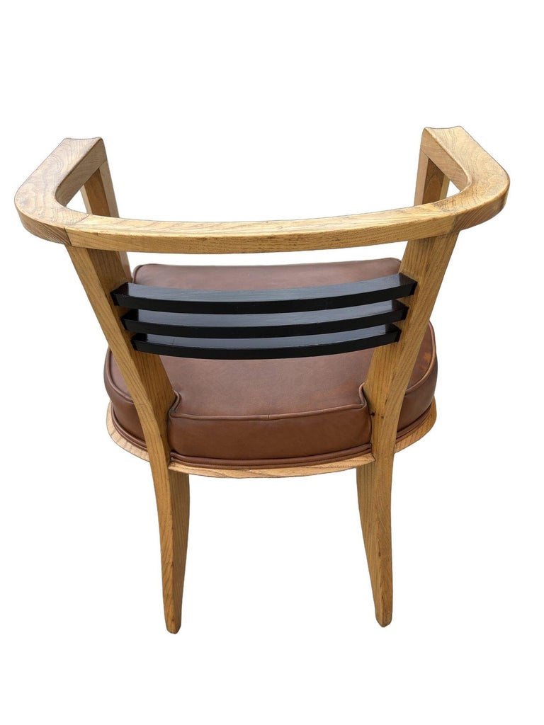 Early Art Deco Modern White Oak Armchair in the style Josef Hoffmann
