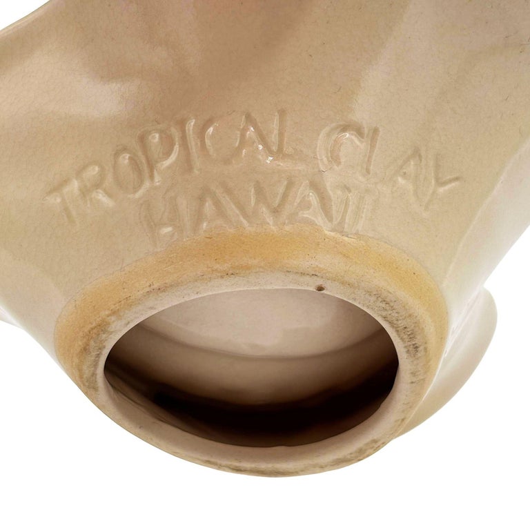 Mid-century Anthurium Ceramic Candy Dish by Tropical Clay Hawaii