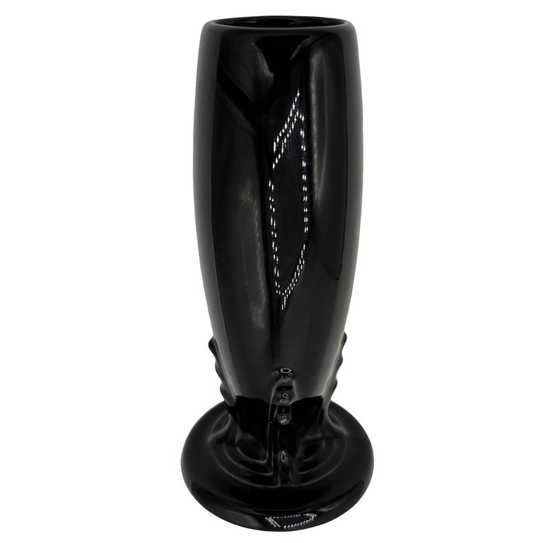 6"Tall Black Neo Art Deco Style Bud Vase by Fiesta Ware, 1986