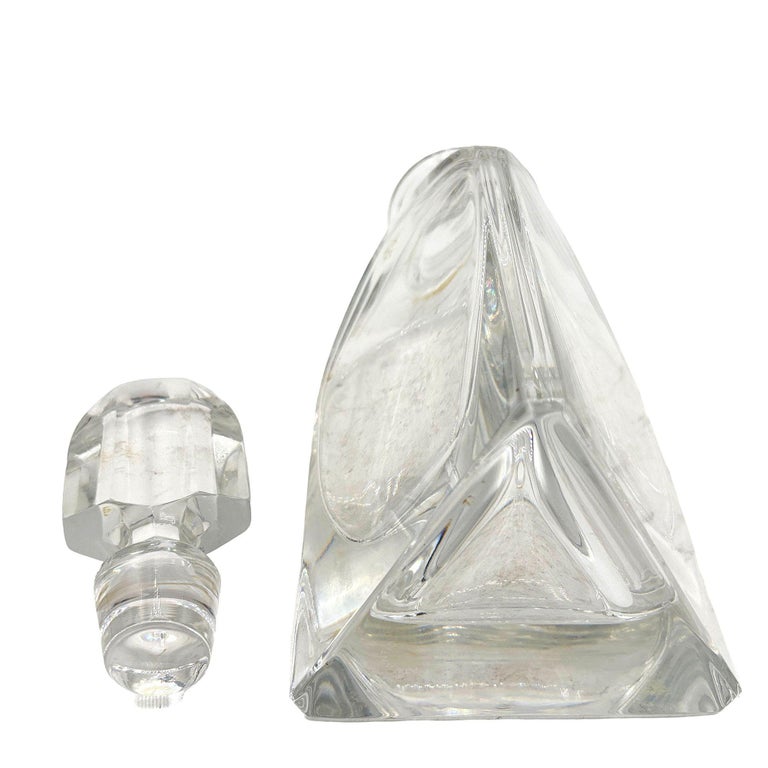 Early Mid-Century Decorative Italian Crystal Whisky Liquor Decanter, 1940