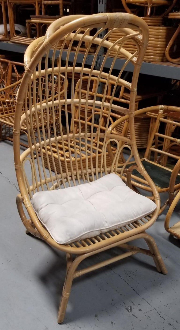 Rattan Cocoon Chair with Cushion