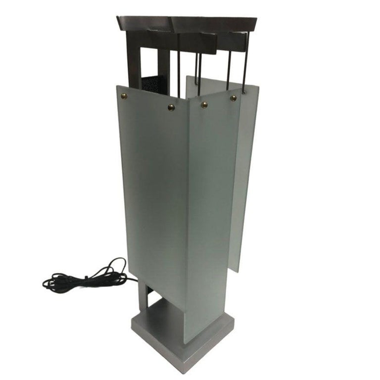 George Kovacs Architectural Aluminum Table Lamp - Pair
