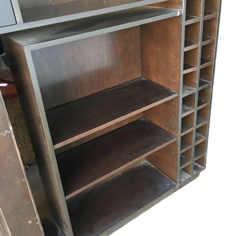 Postmodern Espresso Wood Dining Room Convertible Bar Cabinet, 1990