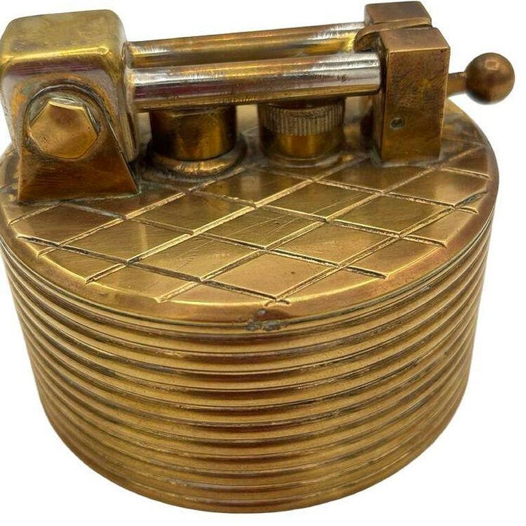 Mid-century "Brilux" for Dunhill Brass Lift-Arm Table Lighter, Switzerland