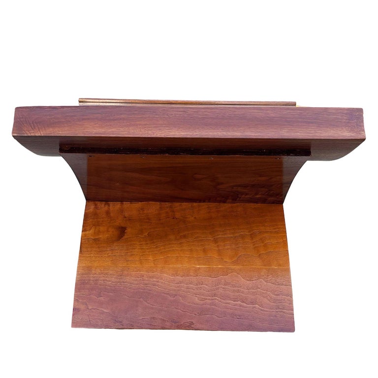 Mid-Century Molded Sculptural Bentwood Hourglass Side Drink Table w/ Glass Top