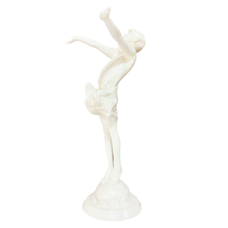 1916 " The Good Fairy" Spelter Metal Nymph Statue by Jessie McCutcheon Raleigh