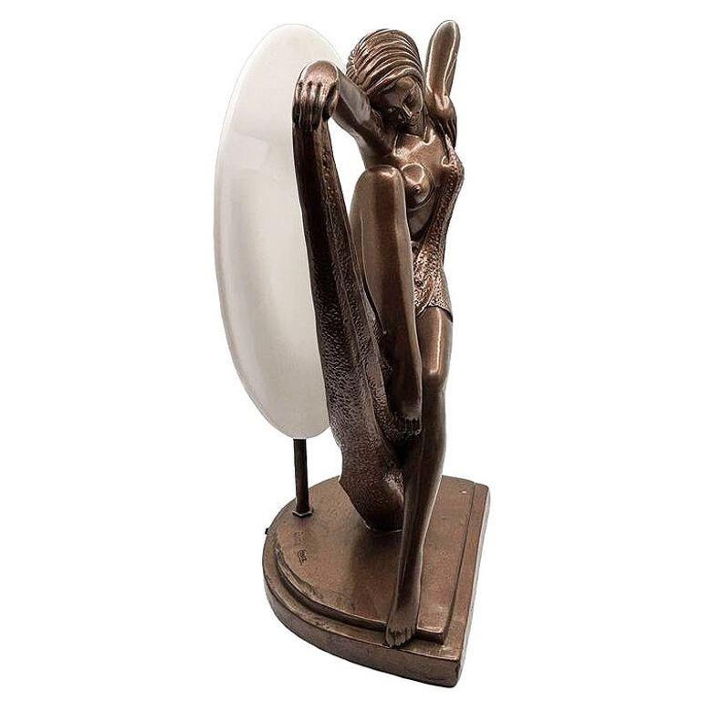 Art Deco Style Nude Flapper Lamp by Crosa for Widdop Bingham & Co Ltd
